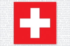 Swiss cross postcard