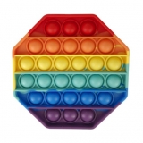 Rainbow octagon popit fidget